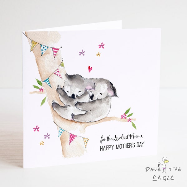 Koala Mother's Day Card - Mum, Mam, Mom, Mummy, Grandma
