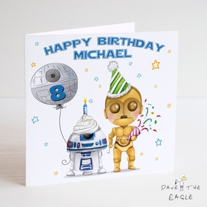 Carte d’anniversaire personnalisée Star Wars.