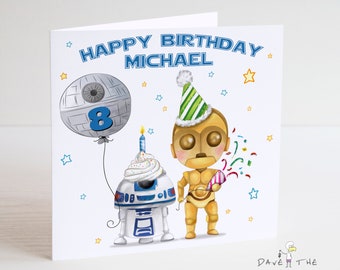 Star Wars Personalised Birthday Card.