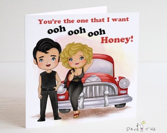 Musical themed Birthday Card - Danny & Sandy