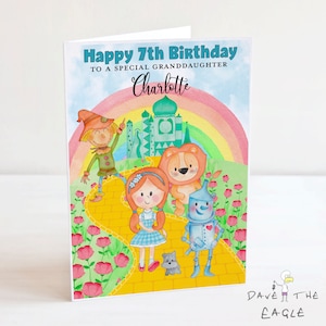 Wizard of Oz Birthday Card - Personalised A5