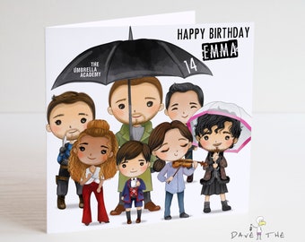 The Umbrella Academy Personalised Birthday Card