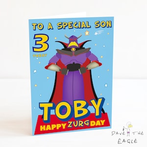 Tarjeta de cumpleaños personalizada de TOY STORY - ¡Zurg!