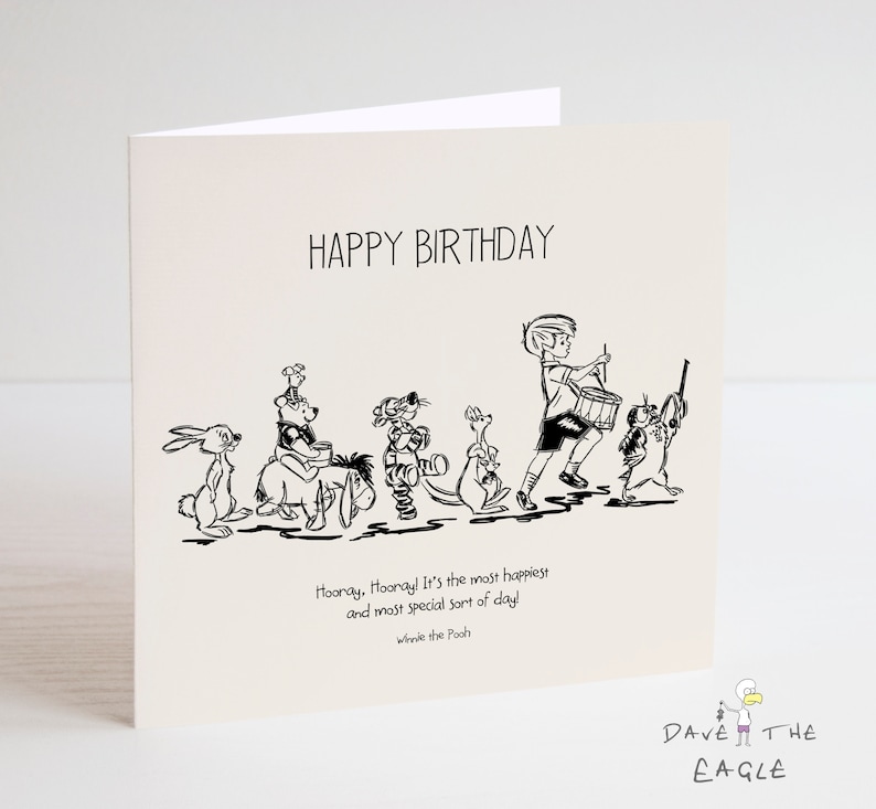 Winnie the Pooh Classic Birthday Card Birthday Parade image 1