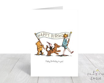 Winnie the Pooh Birthday Card - Birthday Parade