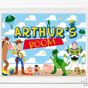 Personalised Toy Story Bedroom Print - Birthday, Nursery, Present