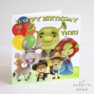 Shrek gepersonaliseerde verjaardagskaart