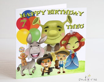 Shrek Personalised Birthday Card