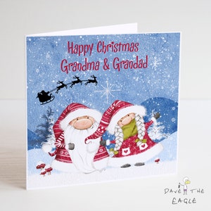 Carte de Noël pour grand-mère et grand-père - Gnomes