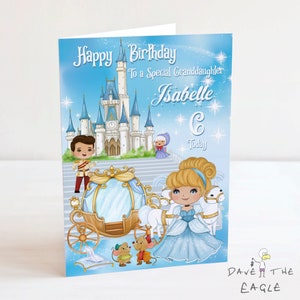 Cinderella Birthday Card - Personalised A5