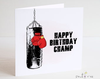 Boxing Personalised Birthday Card