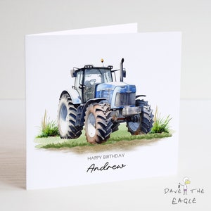 Personalisierte Geburtstagskarte mit Traktor – Landleben, Wildhüter, Jagd und Schießen, Landwirtschaft