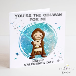 Star Wars Obi-Wan Valentinstag Karte - Obi-Wan für mich - Mann Freund Frau Freundin