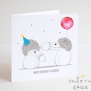 Cartão de aniversário engraçado do idiota - rude e atrevido