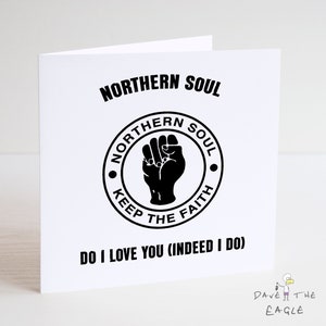 Carte d'anniversaire Northern Soul - Est-ce que je t'aime, en effet, je le fais