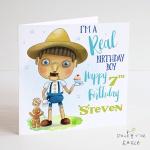 Shrek Personalisierte Geburtstagskarte - Pinocchio