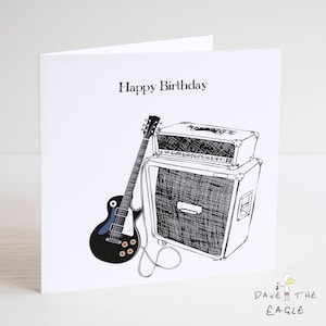 Biglietto d'auguri per chitarra elettrica – Gibson Les Paul – chitarrista, band e musicista
