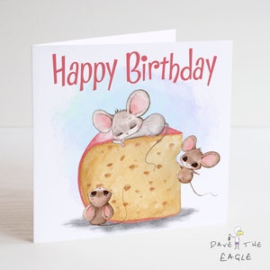Maus & Käse Geburtstagskarte