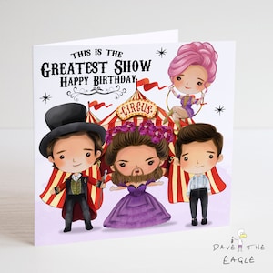 Cartão de aniversário do maior showman
