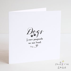 Pet Dog Sympathy Card - Pérdida de perro