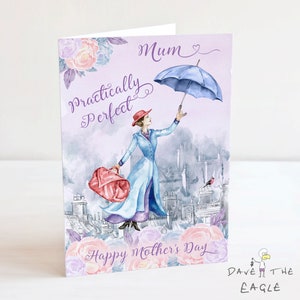 Biglietto per la festa della mamma A5 di Mary Poppins