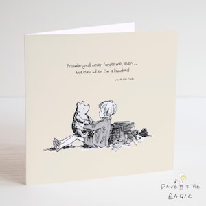 Winnie the Pooh Classic Sentiment Card - Citazione Compleanno Anniversario
