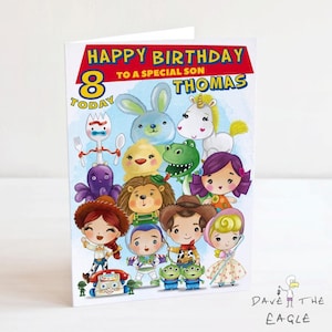 TOY STORY 4 personalisierte Geburtstagskarte - Woody and the Gang!