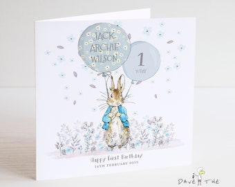 BING BUNNY b PERSONALISED BIRTHDAY CARD ANY NAME AGE RELATION 