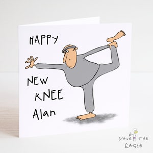 Biglietto Happy New Knee - Congratulazioni - Sostituzione/Operazione del ginocchio