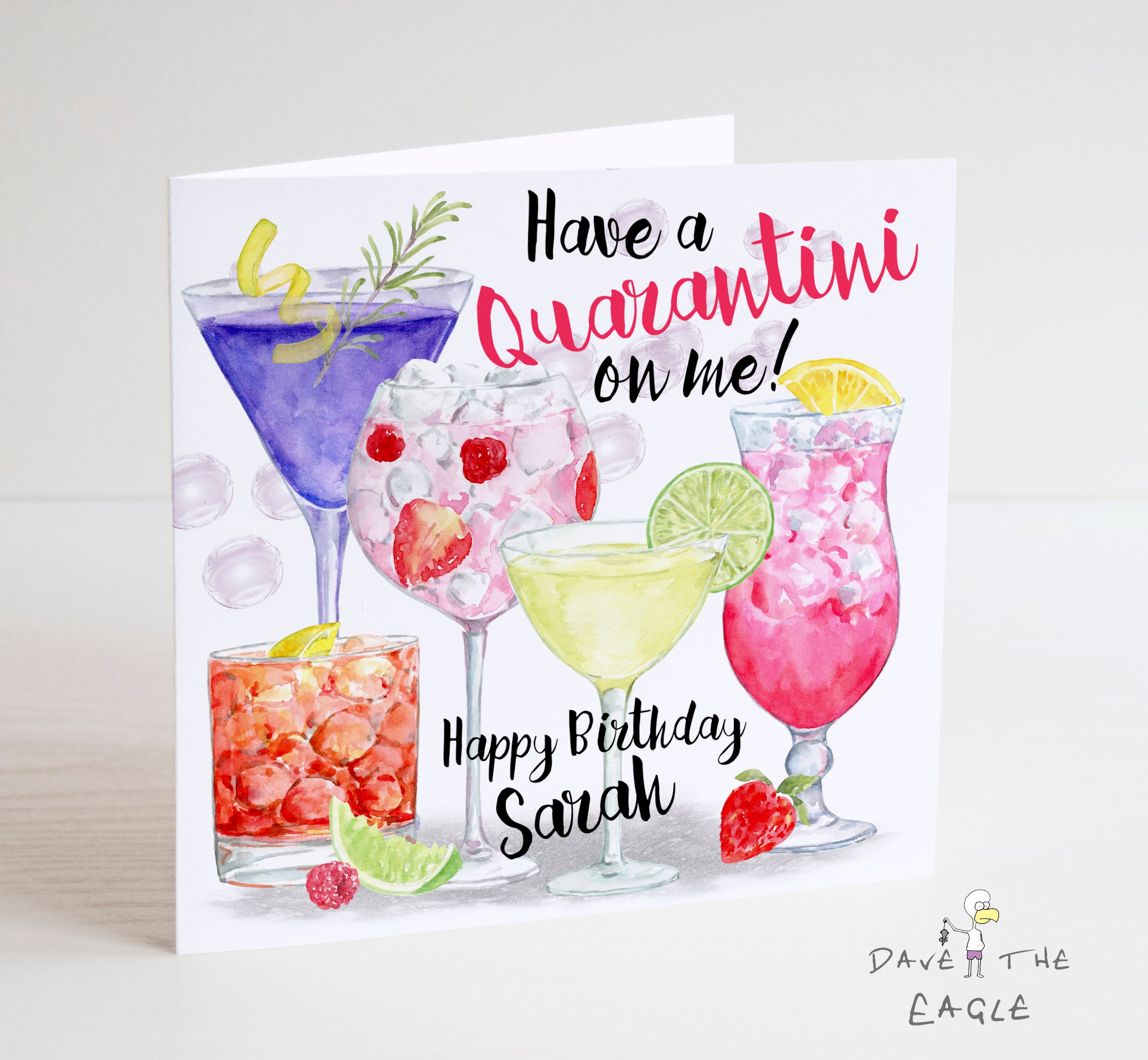 Quarantine Birthday Card - Personalised - Quarantined Isolated birthd…