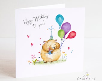Hamster Birthday card