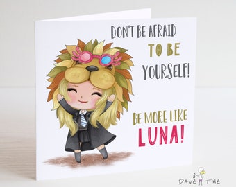 Luna Inspirational Quote - Birthday Card - Magic School