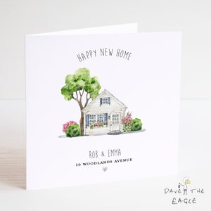 New Home Personalised Card - Little House