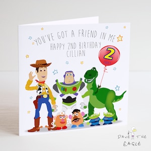 TOY STORY Personalised Birthday Card - Woody and the Gang