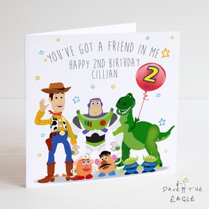 TOY STORY Gepersonaliseerde verjaardagskaart - Woody en de bende