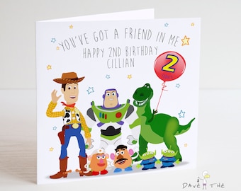 TOY STORY Personalised Birthday Card - Woody and the Gang