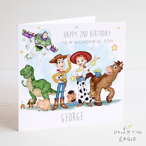 TOY STORY Personalised Birthday Card - Woody and the Gang - Son Daughter, Grandson, Granddaughter