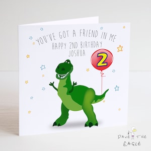 TOY STORY Personalisierte Geburtstagskarte - REX
