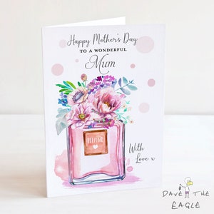 Biglietto profumato per la festa della mamma - Personalizzato - Floreale - Mamma Mamma Nonna Nanna -A5