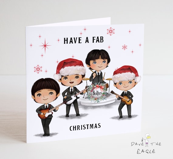 人気カラーの Christmas Beatles The Card Etsy - Four Fab - 邦楽