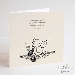 Winnie de Poeh Classic Sentiment Card - Quote Verjaardag Verjaardag Valentijnsdag Vriendschap