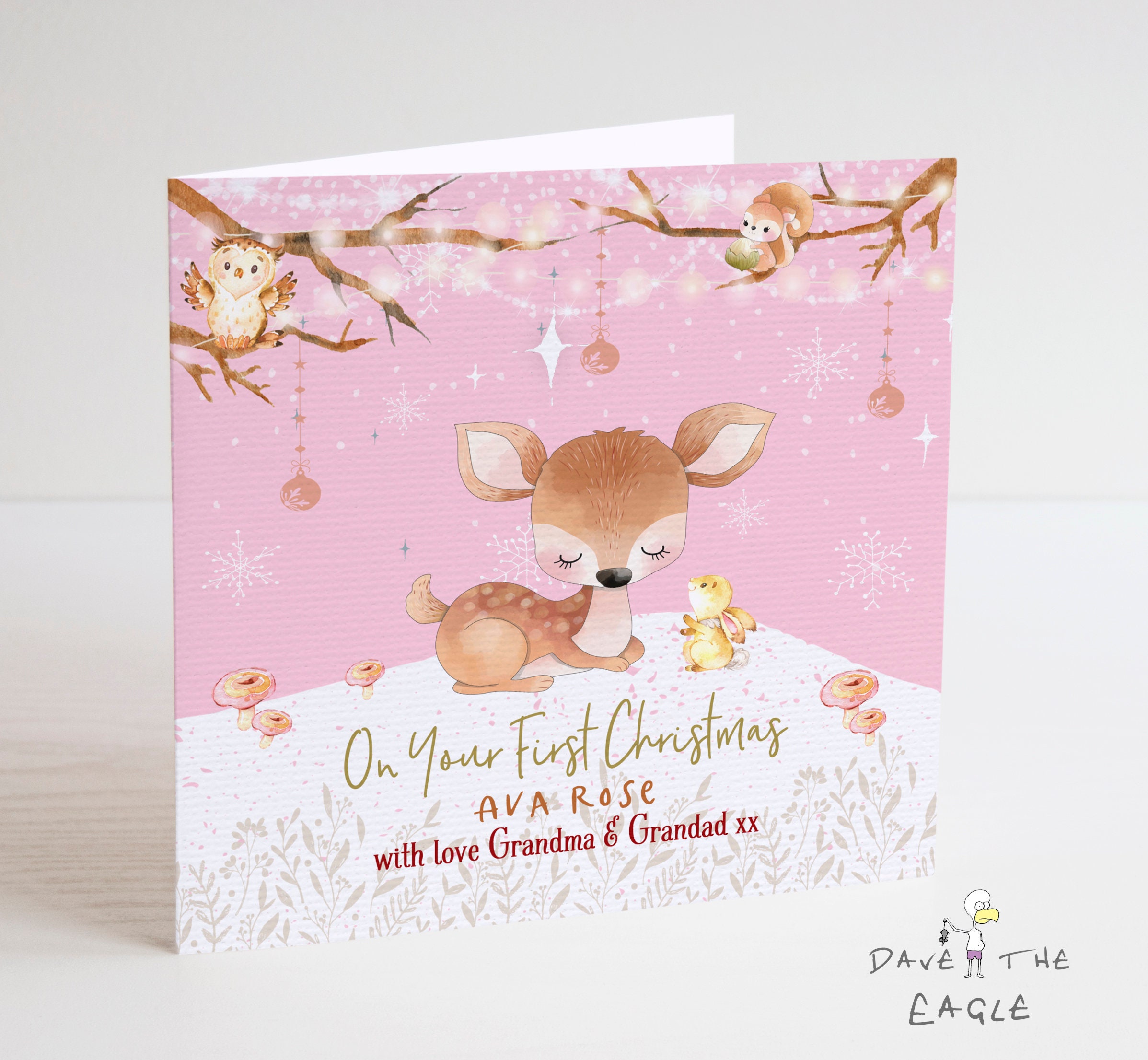 Baby s First Christmas Card Girls Etsy Baby s First Christmas Card Girls Etsy