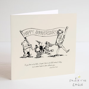 Winnie de Poeh Classic Anniversary Card - Quote sentiment