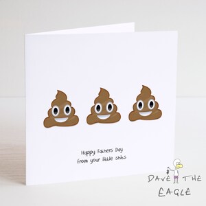 Emoji Fathers Day Card - From your Little Shits - onbeleefd brutaal