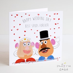 Cartão de casamento TOY STORY Sr. e Sra. Cabeça de Batata