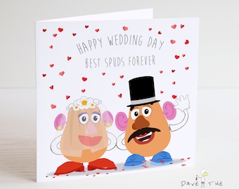 TOY STORY Wedding Card Mr & Mrs Potato Head