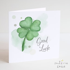 Carte de bonne chance - Trèfle à quatre feuilles
