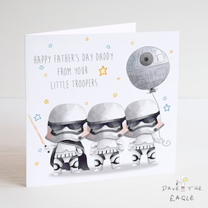 Star Wars Stormtrooper Vatertagskarte - Kleiner Junge x 3