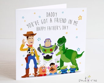 TOY STORY Carte de fête des pères pour papa - Woody et la bande