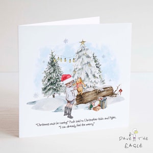Cartão de Natal clássico do Ursinho Pooh